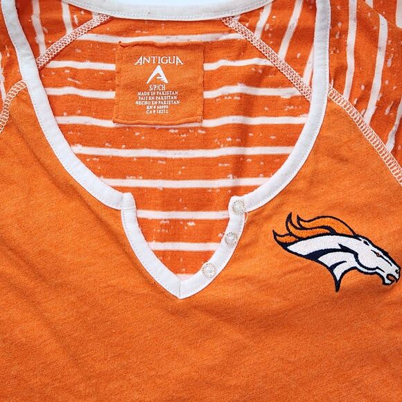 Antigua Denver Broncos Women's Football T-Shirt Size S - Picture 3 of 5